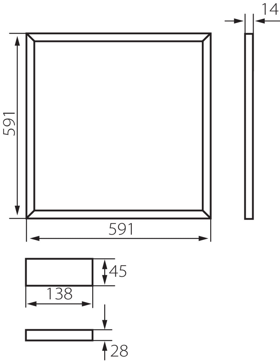 Avar Suspended Ceiling light  600mm * 600mm